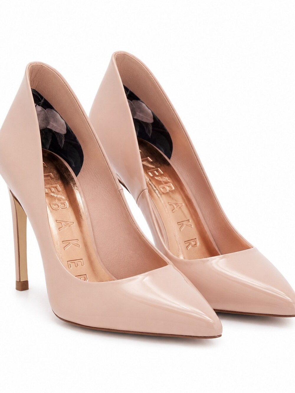 NWT Ted Baker Savio Patent Leather Pointed Toe Stiletto Pumps Blush EU 40.5